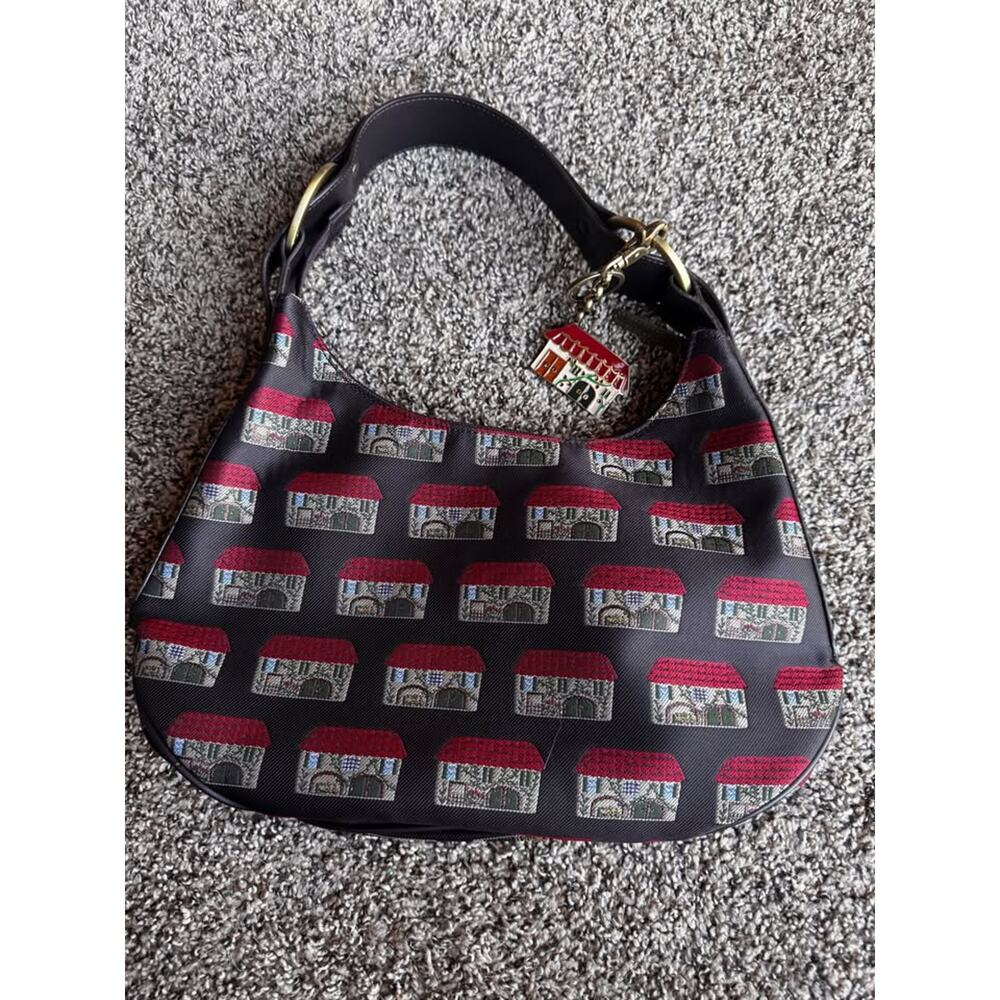 Braccialini Italy shoulder bag Houses Print Great Condition